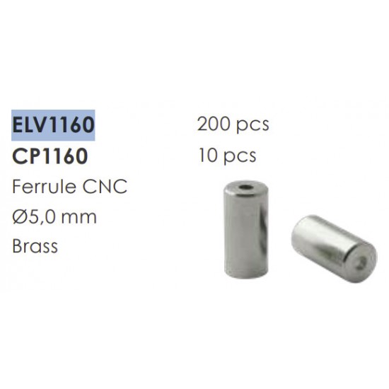 ELVEDES váltó bowdenház vég- zárókupak, réz CNC megmunkált 5 / 5.1mm 200db ELV1160