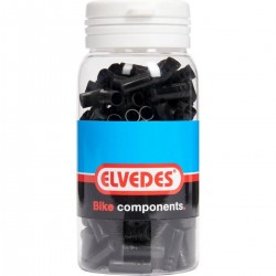 ELVEDES brake outer cable housing end cap, black, 5mm (for 4.9mm outer cable) 150pcs ELV1160 PVC5-1