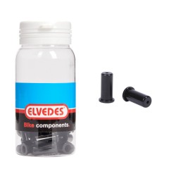 ELVEDES fék bowdenház vég- zárókupak, fekete, 5 mm peremes, ütköztethető 25db ELV1178