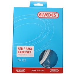 ELVEDES brake cable, inner outer, housing set, road mtb, WHITE, Shimano SRAM Campagnolo 2015011