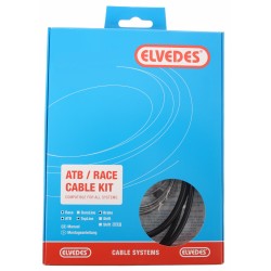 ELVEDES brake cable, inner outer, housing set, road mtb, BLACK, Shimano SRAM Campagnolo 2015009