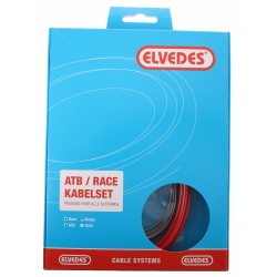 ELVEDES brake cable, inner outer, housing set, road mtb, RED, Shimano SRAM Campagnolo 2015012