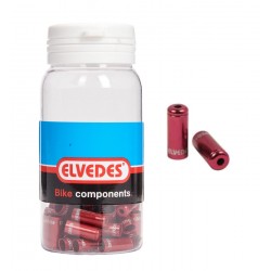 ELVEDES bowdenház vég- zárókupak aluminium tömítéssel, piros, 5mm 50db ELV2012004