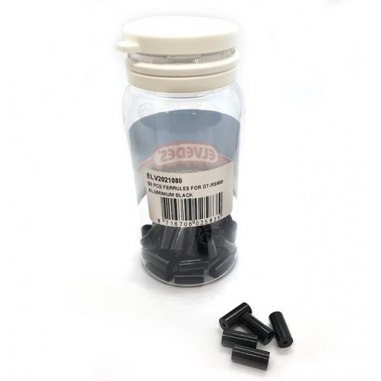 ELVEDES outer cable housing end cap, aluminium, black, 3.65 x 5.5 mm 12 mm length for OT-RS90 cable housing 50pcs ELV2021080 ELVEDES outer cable housing end cap, aluminium, black, 3.65 x 5.5 mm 12 mm length for OT-RS90 cable housing 50pcs ELV2021080