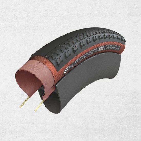 HUTCHINSON bicycle tire CARACAL RACE Mach Tread Tubeless Ready gravel 700x45 clincher folding black 45-622