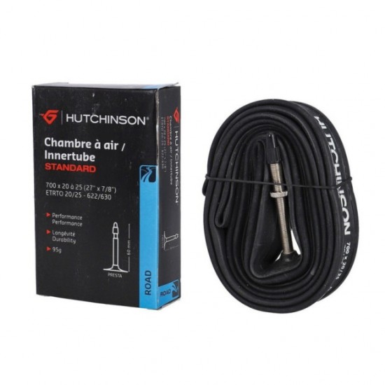 HUTCHINSON kerékpár gumi belső Standard 700x25-30 622 országúti, könnyű, defektálló, presta 60 mm szelep CV658081 HUTCHINSON kerékpár gumi belső Standard 700x25-30 622 országúti, könnyű, defektálló, presta 60 mm szelep CV658081