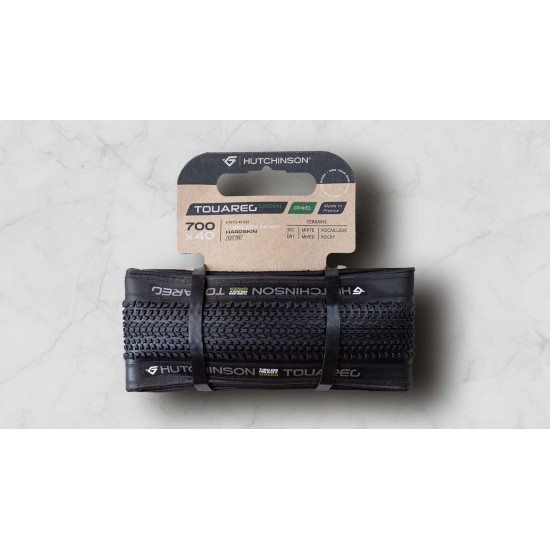 HUTCHINSON kerékpár gumi külső Touareg Green Hardskin Tubeless Ready gravel 700x40 belsős hajtogatós fekete 40-622