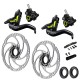 Magura tárcsafék szett MT 8 SL Superlight hidraulikus komplett tárcsa fék szett, első és hátsó 160 mm tárcsákkal flatmount adapterek 2701632