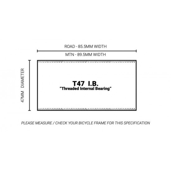 Praxis középcsapágy T47 inner IB belső M30 through tengely 47 x 85.5 - 89.5 mm SRAM Race Face Rotor Cane Creek stb.