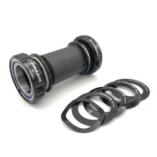 Praxis bottom bracket BSA english thread M30 30 / 28 mm spindle 68 - 73 - 83 mm, steel bearings