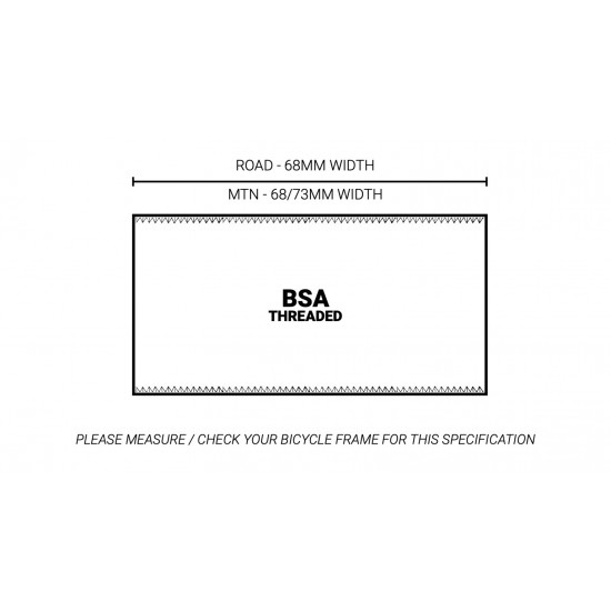 Praxis bottom bracket BSA english thread M30 30 / 28 mm spindle 68 - 73 - 83 mm, steel bearings