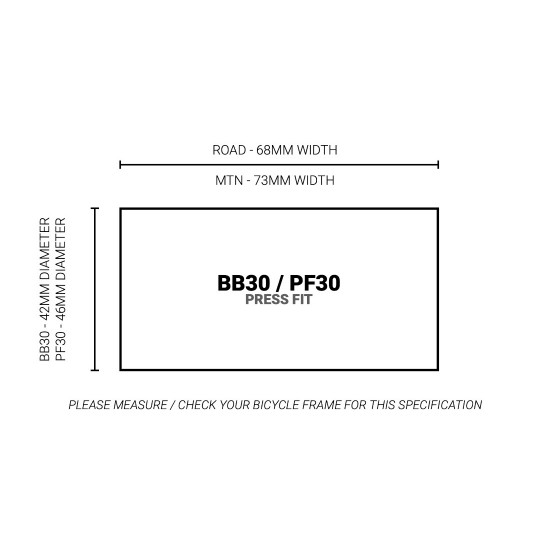 Praxis bottom bracket BB30 PF30 68mm road frame Shimano 24 mm Hollowtech II spindle, steel bearing 68-3001R