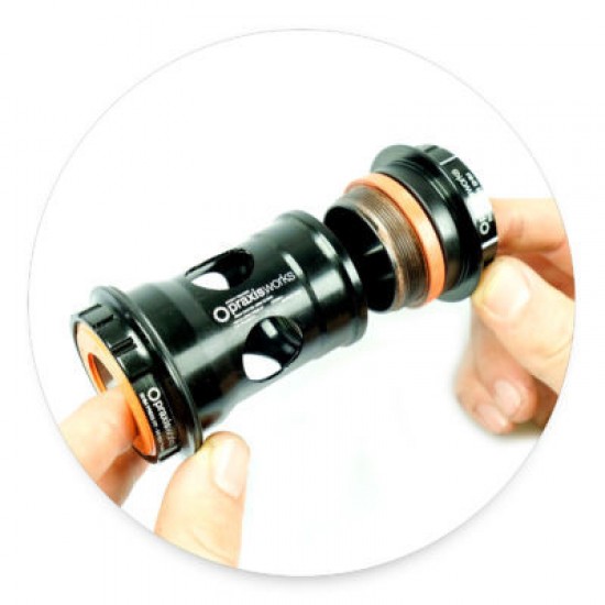 Praxis bottom bracket BB30 PF30 68mm road frame Shimano 24 mm Hollowtech II spindle, steel bearing 68-3001R