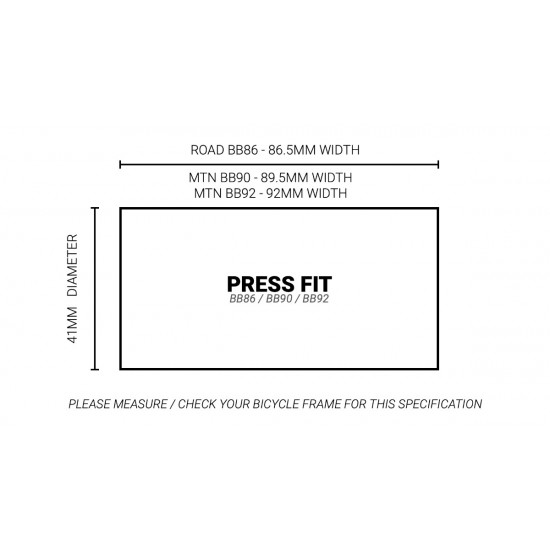 Praxis bottom bracket 41 mm Press Fit BB86 road BB90 BB92 MTB frame M24 GXP 24 22 mm spindle, steel bearing 86-0301