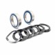 Praxis középcsapágy M30 30 / 28 mm tengely 41 x 86.5 89.5 92 mm BB86 / BB90 / BB92 / DH 104.5 / DH 107, acél csapágyak