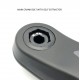 PRAXIS crank bolt self extracting M24 black eCrank TP-0024