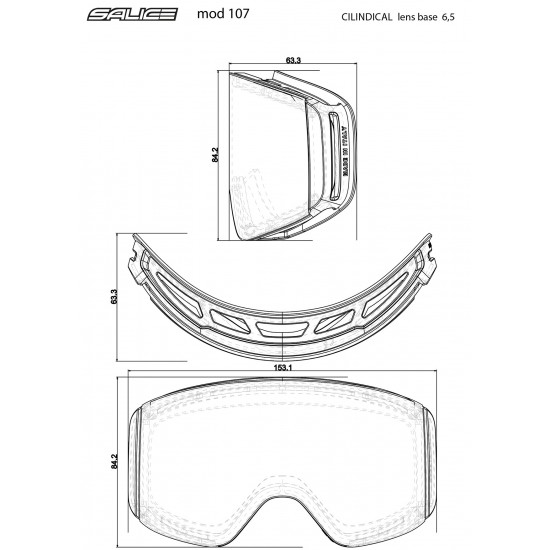 SALICE 107 DAF 8-12 éves gyermek gyerek síszemüveg, snowboard szemüveg