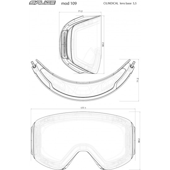 SALICE 109 DARWF OTG (szemüvegre vehető) síszemüveg, snowboard szemüveg