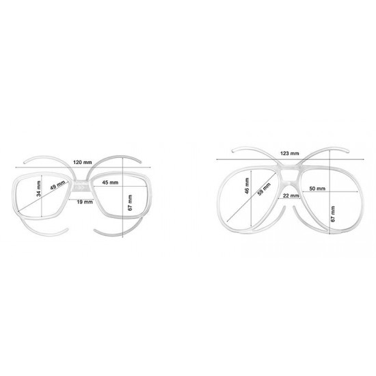 SALICE GEKO síszemüveg, snowboard szemüveg betét normál dioptriás szemüveg lencse használatához, kontaktlencse helyett