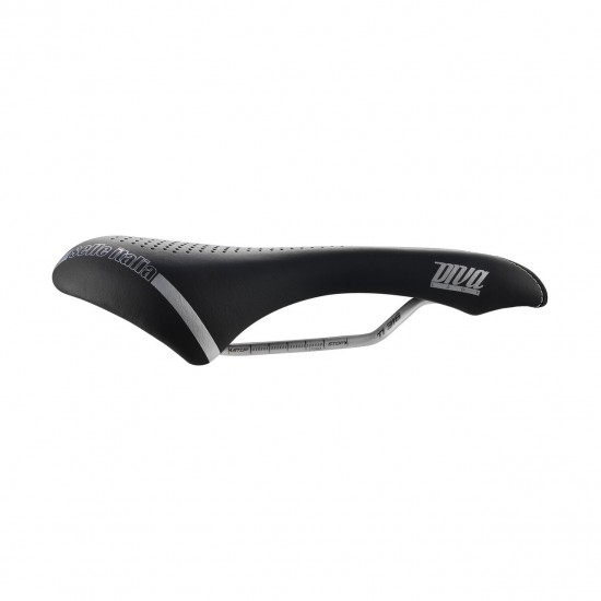 Selle Italia nyereg női Diva Gel Superflow Ti316 pálcás, 152 mm x 270 mm L3 méret, zselés, országúti túra trekking