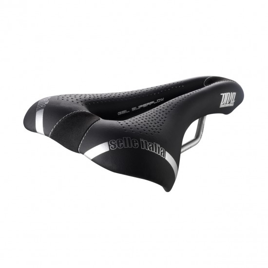 Selle Italia nyereg női Diva Gel Superflow Ti316 pálcás, 152 mm x 270 mm L3 méret, zselés, országúti túra trekking