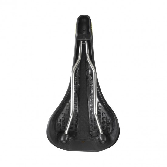 Selle Italia nyereg FLITE 1990 klasszikus fekete bőr L1 146 x 280 mm méret, Ti316 pálcás