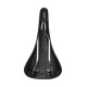 Selle Italia nyereg FLITE BONNIE klasszikus steppelt fekete bőr L1 146 x 280 mm méret, Ti316 pálcás