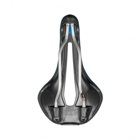 Selle Italia saddle FLITE BOOST GRAVEL Ti316 SUPERFLOW L3 145 mm size, Ti316 rails, BLUE