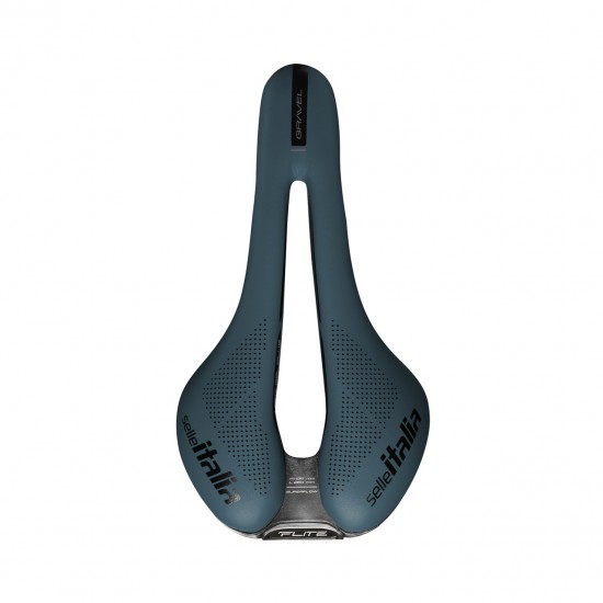 Selle Italia saddle FLITE BOOST GRAVEL Ti316 SUPERFLOW S3 135 mm size, Ti316 rails, BLUE