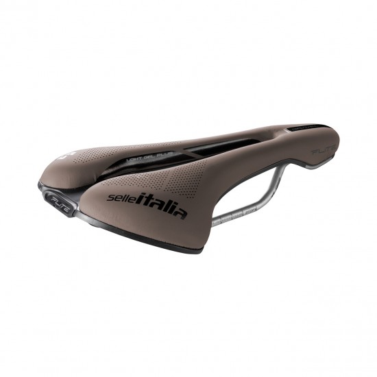 Selle Italia nyereg FLITE BOOST GRAVEL Ti316 SUPERFLOW L3 145 mm méret, Ti316 pálca, BARNA