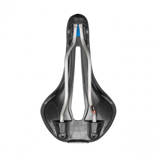 Selle Italia nyereg FLITE BOOST GRAVEL Ti316 SUPERFLOW L3 145 mm méret, Ti316 pálca, FEKETE