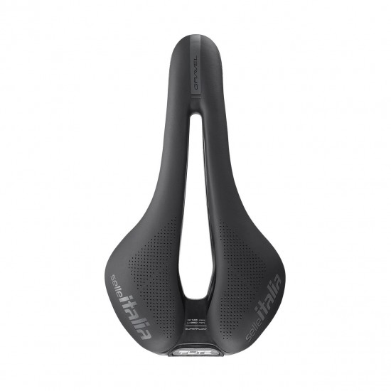 Selle Italia nyereg FLITE BOOST GRAVEL Ti316 SUPERFLOW L3 145 mm méret, Ti316 pálca, FEKETE