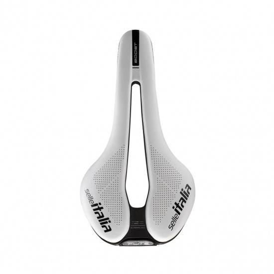 Selle Italia saddle FLITE BOOST KIT CARBONIO SUPERFLOW S3 135 mm size, WHITE, carbon rails