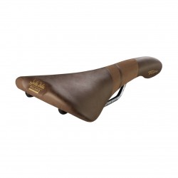 Selle Italia nyereg FLITE BULLITT klasszikus barna bőr L1 146 x 280 mm méret, Ti316 pálcás
