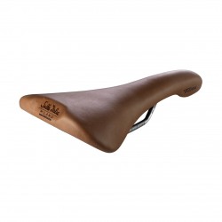 Selle Italia nyereg FLITE Racer klasszikus olasz barna bőr L1 146 x 280 mm méret, Ti316 pálcás