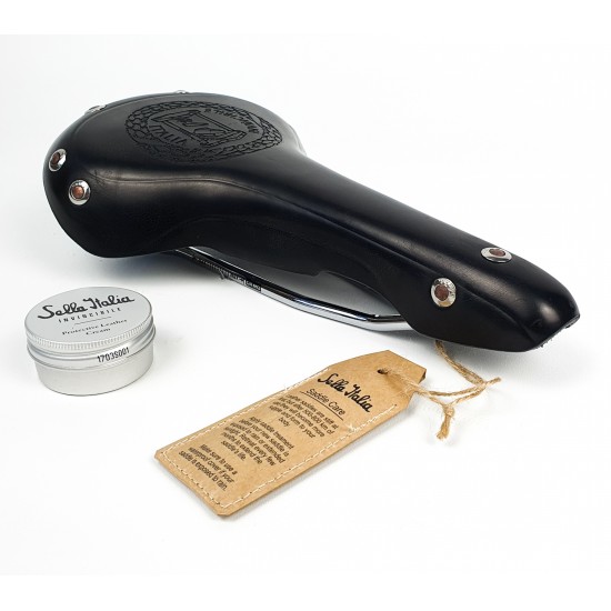Selle Italia nyereg Mitica L1 160 x 282 mm bőr klasszikus fekete, Brooks forma