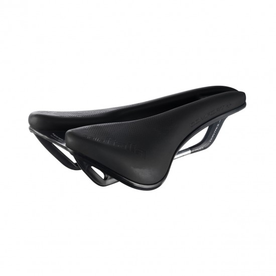Selle Italia nyereg MODEL X SUPERFLOW COMFORT PLUS kivágott 145 mm L3 méret, FEC pálcás, fekete