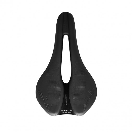 Selle Italia nyereg MODEL X SUPERFLOW COMFORT PLUS kivágott 145 mm L3 méret, FEC pálcás, fekete