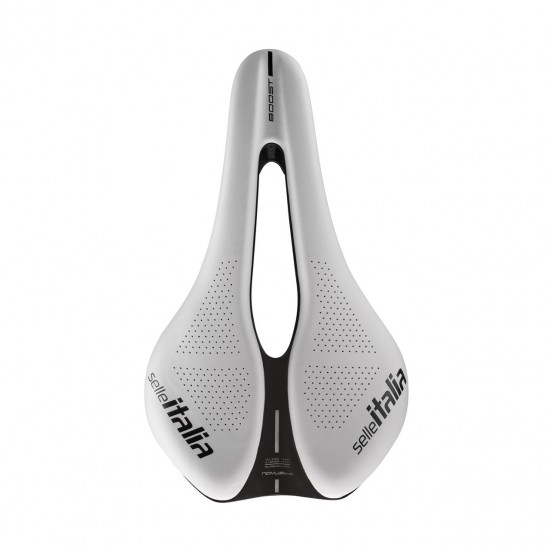 Selle Italia nyereg NOVUS BOOST EVO KIT CARBONIO SUPERFLOW L3 145 mm méret, FEHÉR, karbon pálcás