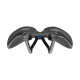 Selle Italia nyereg NOVUS BOOST EVO GRAVEL TM SUPERFLOW L3 145 mm méret, TM mangán ötvözet pálca, FEKETE