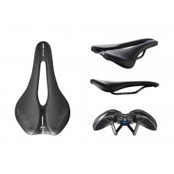 Selle Italia nyereg NOVUS BOOST EVO TM SUPERFLOW L3 145 x 245 mm méret, TM mangán ötvözet pálca
