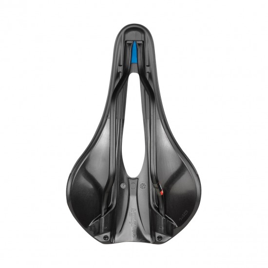 Selle Italia nyereg NOVUS BOOST EVO X-CROSS TM SUPERFLOW L3 méret 145mm x 245mm, mangán pálcás, xc mtb off-road gravel FEKETE