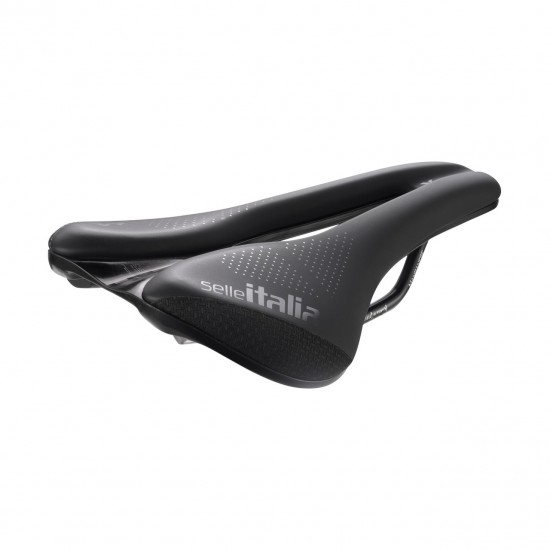 Selle Italia nyereg NOVUS BOOST EVO X-CROSS TM SUPERFLOW L3 méret 145mm x 245mm, mangán pálcás, xc mtb off-road gravel FEKETE