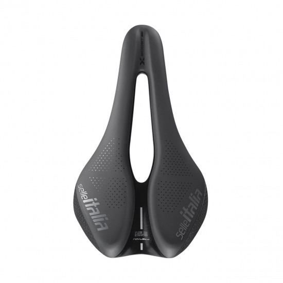 Selle Italia nyereg NOVUS BOOST EVO X-CROSS TM SUPERFLOW L3 méret 145mm x 245mm, mangán pálcás, xc mtb off-road gravel FEKETE