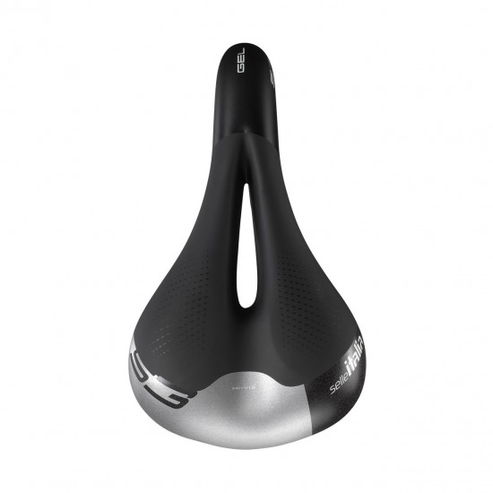 Selle Italia nyereg S 3 Flow L2 185 x 280 mm méret, FEC szén-acél ötvözet pálca, városi trekking túra e-bike