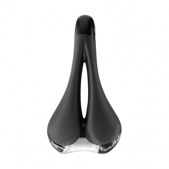 Selle Italia nyereg S 3 Flow S2 140 x 272 mm méret, FEC szén-acél ötvözet pálca, városi trekking túra e-bike