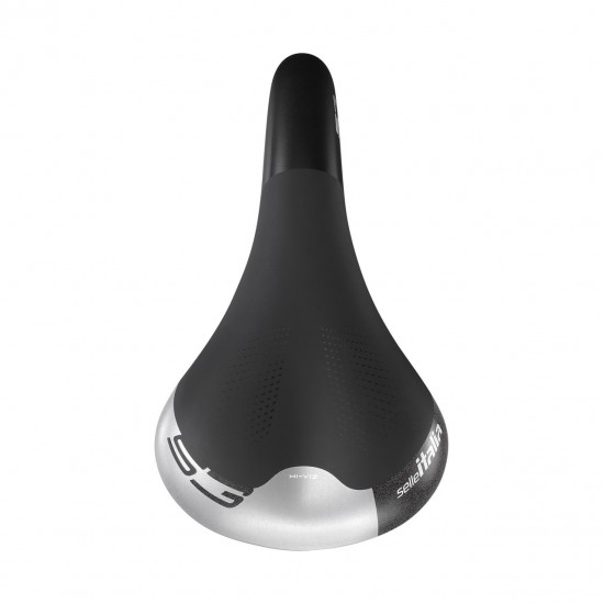 Selle Italia nyereg S 3 L1 160 x 280 mm méret, FEC szén-acél ötvözet pálca, városi trekking túra e-bike