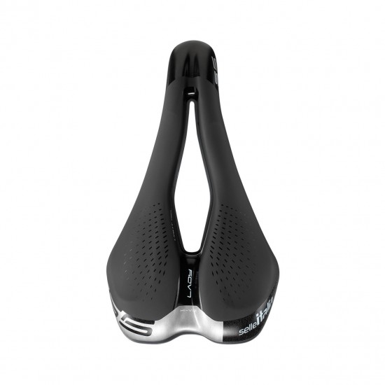 Selle Italia nyereg női S 5 Lady Superflow S3 145 x 255 mm méret, FEC szén-acél ötvözet pálca, országúti túra