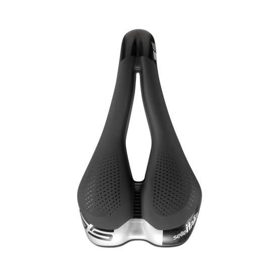 Selle Italia nyereg S 5 Superflow S3 145 x 255 mm méret, FEC szén-acél ötvözet pálca, országúti túra