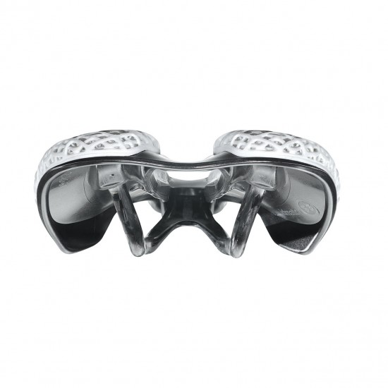 Selle Italia nyereg SLR BOOST SUPERFLOW KIT CARBONIO 3D S3 méret, FEHÉR, karbon pálcás, 3D nyomtatott felső rész